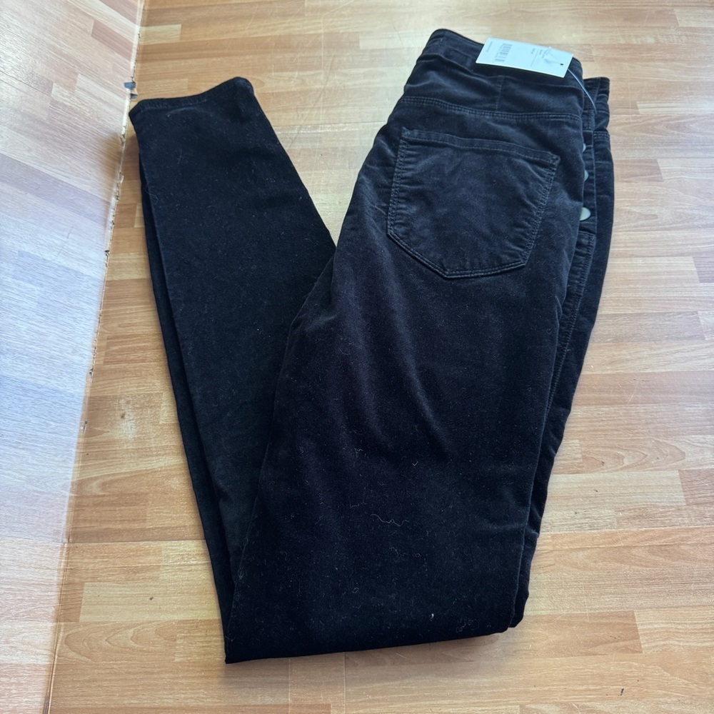 J. Brand Natasha sky high skinny black velvet jeans size 26 NWT, button fly - Picture 16 of 16
